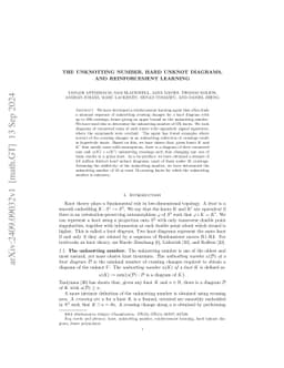 The unknotting number, hard unknot diagrams, and reinforcement learning