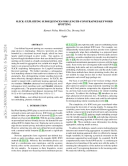 SLiCK: Exploiting Subsequences for Length-Constrained Keyword Spotting