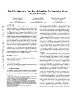 D3-GNN: Dynamic Distributed Dataflow for Streaming Graph Neural Networks