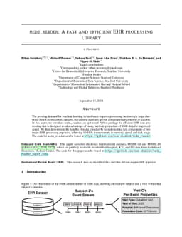 meds_reader: A fast and efficient EHR processing library