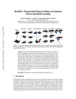 ResPilot: Teleoperated Finger Gaiting via Gaussian Process Residual
  Learning