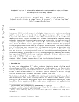 Rational-WENO: A lightweight, physically-consistent three-point weighted
  essentially non-oscillatory scheme