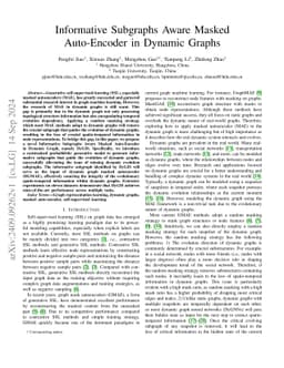 Informative Subgraphs Aware Masked Auto-Encoder in Dynamic Graphs