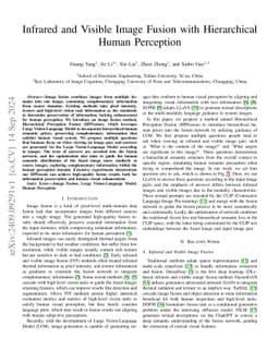 Infrared and Visible Image Fusion with Hierarchical Human Perception