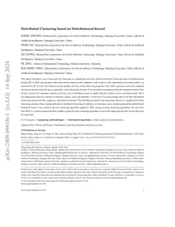 Distributed Clustering based on Distributional Kernel