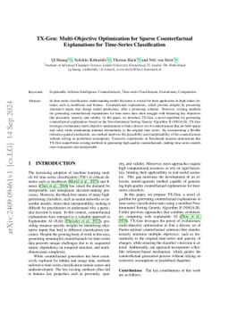 TX-Gen: Multi-Objective Optimization for Sparse Counterfactual
  Explanations for Time-Series Classification