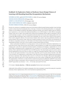 Scabbard: An Exploratory Study on Hardware Aware Design Choices of
  Learning with Rounding-based Key Encapsulation Mechanisms