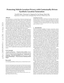 Protecting Vehicle Location Privacy with Contextually-Driven Synthetic
  Location Generation