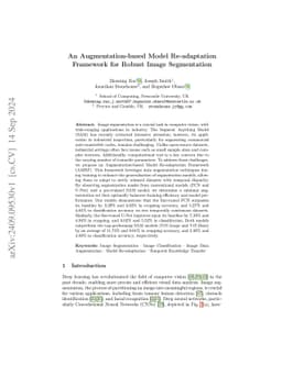 An Augmentation-based Model Re-adaptation Framework for Robust Image
  Segmentation