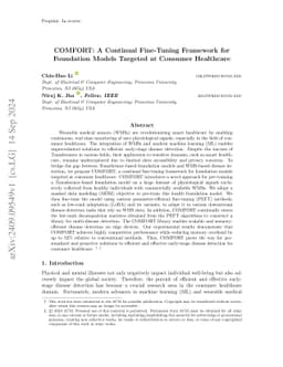 COMFORT: A Continual Fine-Tuning Framework for Foundation Models
  Targeted at Consumer Healthcare