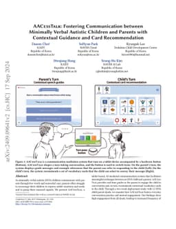 AACessTalk: Fostering Communication between Minimally Verbal Autistic Children and Parents with Contextual Guidance and Card Recommendation