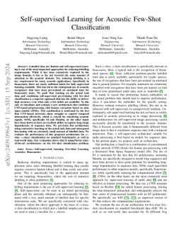Self-supervised Learning for Acoustic Few-Shot Classification