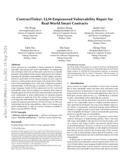 ContractTinker: LLM-Empowered Vulnerability Repair for Real-World Smart
  Contracts