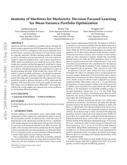 Anatomy of Machines for Markowitz: Decision-Focused Learning for
  Mean-Variance Portfolio Optimization