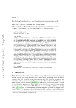 Predicting building types and functions at transnational scale