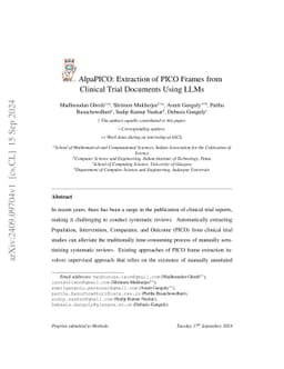 AlpaPICO: Extraction of PICO Frames from Clinical Trial Documents Using
  LLMs