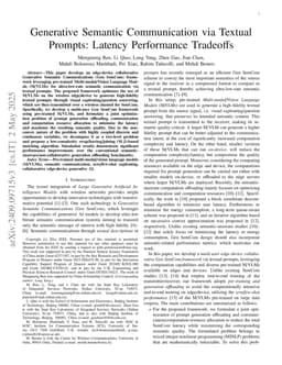 Generative Semantic Communication via Textual Prompts: Latency Performance Tradeoffs