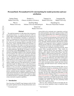 PersonaMark: Personalized LLM watermarking for model protection and user
  attribution