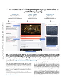 ELMI: Interactive and Intelligent Sign Language Translation of Lyrics for Song Signing