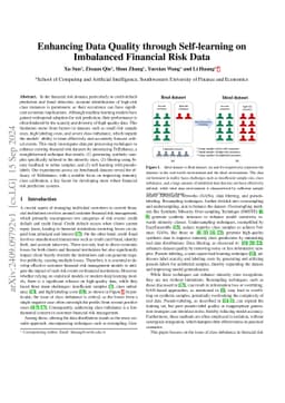 Enhancing Data Quality through Self-learning on Imbalanced Financial
  Risk Data