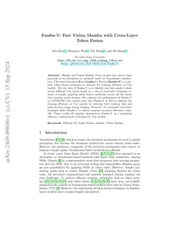 Famba-V: Fast Vision Mamba with Cross-Layer Token Fusion