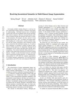 Resolving Inconsistent Semantics in Multi-Dataset Image Segmentation