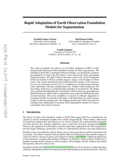 Rapid Adaptation of Earth Observation Foundation Models for Segmentation
