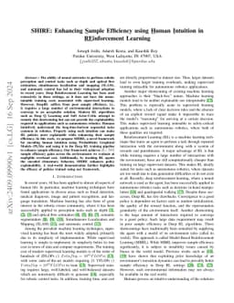 SHIRE: Enhancing Sample Efficiency using Human Intuition in REinforcement Learning