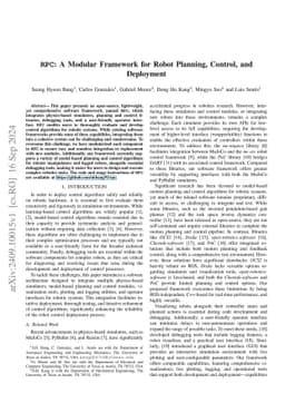 RPC: A Modular Framework for Robot Planning, Control, and Deployment