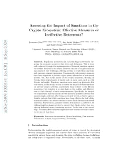 Assessing the Impact of Sanctions in the Crypto Ecosystem: Effective
  Measures or Ineffective Deterrents?