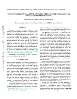 TBDM-Net: Bidirectional Dense Networks with Gender Information for
  Speech Emotion Recognition