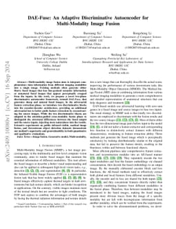 DAE-Fuse: An Adaptive Discriminative Autoencoder for Multi-Modality
  Image Fusion