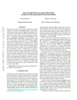 Self-Supervised Syllable Discovery Based on Speaker-Disentangled HuBERT