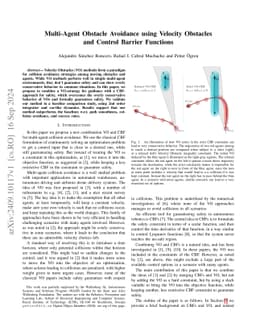Multi-Agent Obstacle Avoidance using Velocity Obstacles and Control Barrier Functions