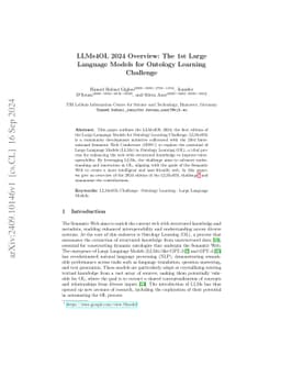 LLMs4OL 2024 Overview: The 1st Large Language Models for Ontology
  Learning Challenge