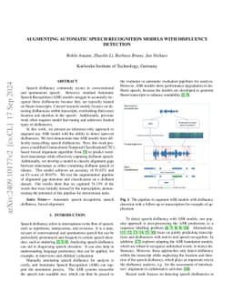 Augmenting Automatic Speech Recognition Models with Disfluency Detection