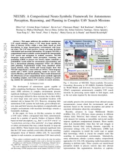 NEUSIS: A Compositional Neuro-Symbolic Framework for Autonomous
  Perception, Reasoning, and Planning in Complex UAV Search Missions
