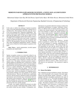 oboVox Far Field Speaker Recognition: A Novel Data Augmentation Approach
  with Pretrained Models