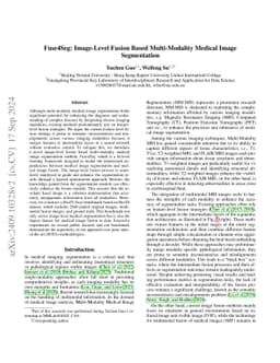 Fuse4Seg: Image-Level Fusion Based Multi-Modality Medical Image
  Segmentation