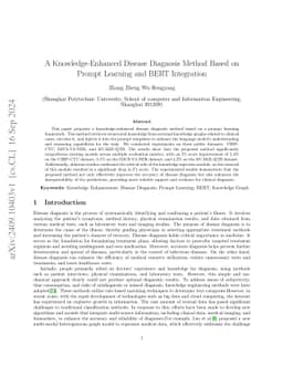 A Knowledge-Enhanced Disease Diagnosis Method Based on Prompt Learning
  and BERT Integration
