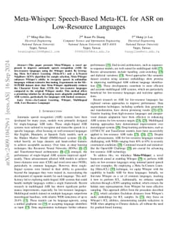 Meta-Whisper: Speech-Based Meta-ICL for ASR on Low-Resource Languages