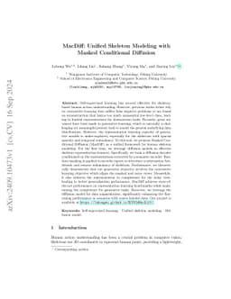 MacDiff: Unified Skeleton Modeling with Masked Conditional Diffusion