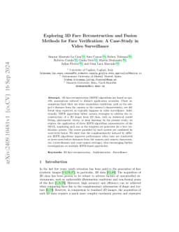 Exploring 3D Face Reconstruction and Fusion Methods for Face
  Verification: A Case-Study in Video Surveillance