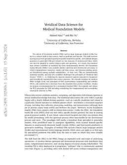 Veridical Data Science for Medical Foundation Models