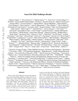 SoccerNet 2024 Challenges Results