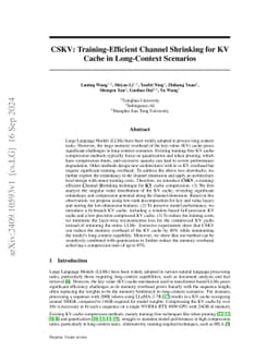 CSKV: Training-Efficient Channel Shrinking for KV Cache in Long-Context
  Scenarios