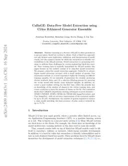 CaBaGe: Data-Free Model Extraction using ClAss BAlanced Generator
  Ensemble