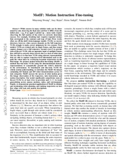 MotIF: Motion Instruction Fine-tuning