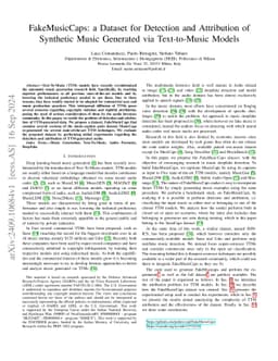 FakeMusicCaps: a Dataset for Detection and Attribution of Synthetic
  Music Generated via Text-to-Music Models
