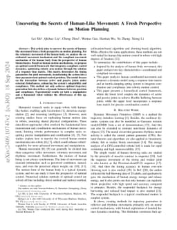 Uncovering the Secrets of Human-Like Movement: A Fresh Perspective on
  Motion Planning